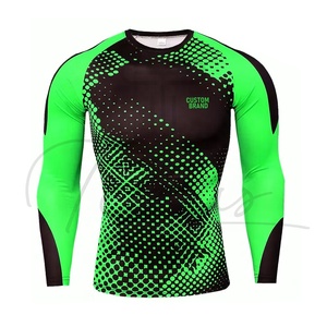 Camiseta Deportiva de Compresión de Manga Larga con Estampado Personalizado, Spandex/Nylon 220g, Secado Rápido, para Gimnasio y Fitness - Product Image 1