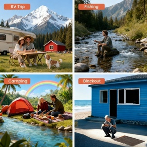 Professional Grade <b>100W</b> Monocrystalline Silicon Foldable <b>Solar</b> <b>Panel</b> Kit 23% Efficiency Black 182mm RV Van Outdoor Alecter - Product Image 5