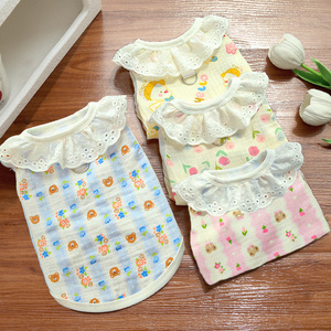 เสื้อยืดสำหรับสัตว์เลี้ยง ดีไซน์เนอร์ ขายส่ง ผ้าฝ้าย 100% แต่งลูกไม้ หรูหรา สั่งซื้อขั้นต่ำน้อย สำหรับสุนัขและแมว - Product Image 3