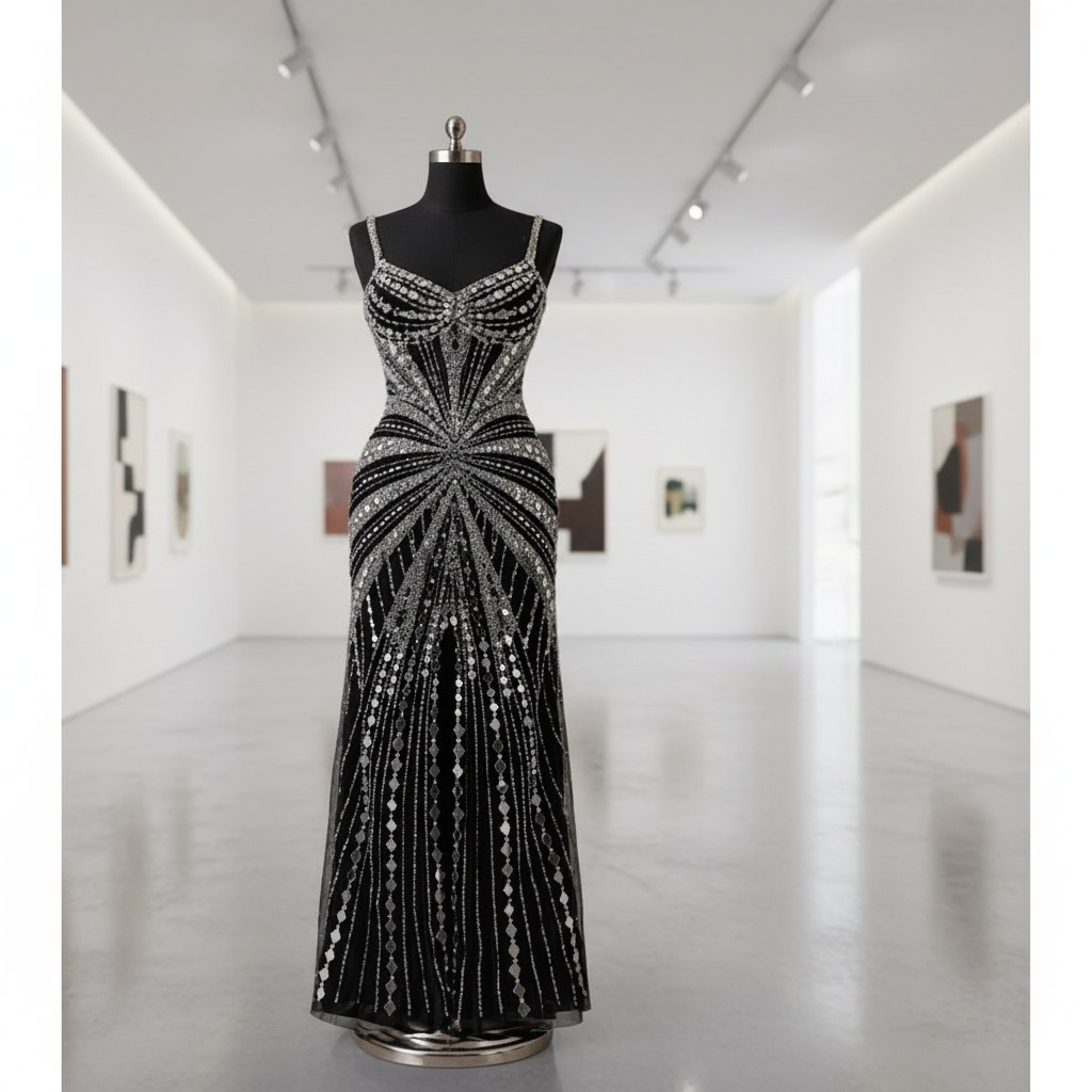 Spaghetti Strap Dress - Black Maxi Dress Elegant & Sexy