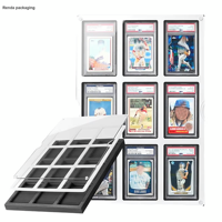 Plateau d'insertion en EVA découpé sur mesure par CNC pour cadre de présentation de cartes à collectionner TCG et sportives Renda Packaging