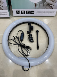 Mini anneau lumineux LED USB 3 couleurs, lumière selfie à intensité réglable, anneau lumineux LED selfie de 12 pouces pour vlog et maquillage - Product Image 1