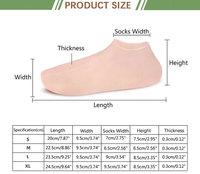 Chaussettes en silicone de gel de spa pour les pieds adoucissantes antidérapantes Échantillon gratuit Soins des pieds en silicone hydratants craquelés secs