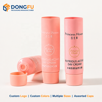 Tube en plastique souple PE vide personnalisé de 5 ml, 10 ml, 15 ml, rose, pour emballage de crème cosmétique, sérum, lotion