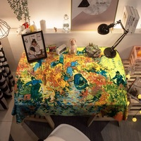 Nappe en polyester personnalisée OEM |   Linge de table imprimé série Van Gogh |   Rectangle pour buffet d'hôtel et utilisation en restaurant