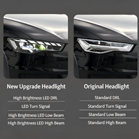 Ensemble de phares à LED de style Hoch Edition avec feux de jour à LED et clignotants séquentiels pour Audi A6L C7 2016-2018