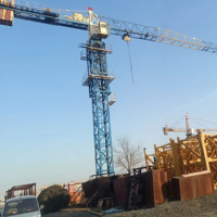 Grue à tour sans cabine 10T pour la construction, avec boîte de vitesses, moteur, vérin hydraulique QTP6520-HS6520P