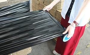 Film de protection en plastique HDPE Huamaohengchun de 15 pouces avec poignées de 3 pouces, film rétractable pour palettes, souple, durable, auto-adhésif, résistant - Product Image 3