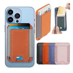 Portefeuille de téléphone en cuir PU fin avec logo OEM personnalisé, aimant puissant, ceinture élastique, porte-cartes de crédit, étui pour <span class=keywords><strong>iPhone</strong></span> - Product Image 1