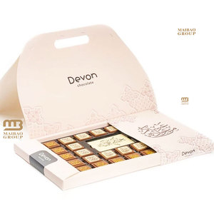 Dùng một lần bánh rán bánh rán sô cô la Kẹo hộp giấy với xử lý và tùy chỉnh cho lấy đi, món tráng miệng Snack hộp với món quà xử lý - Product Image 3