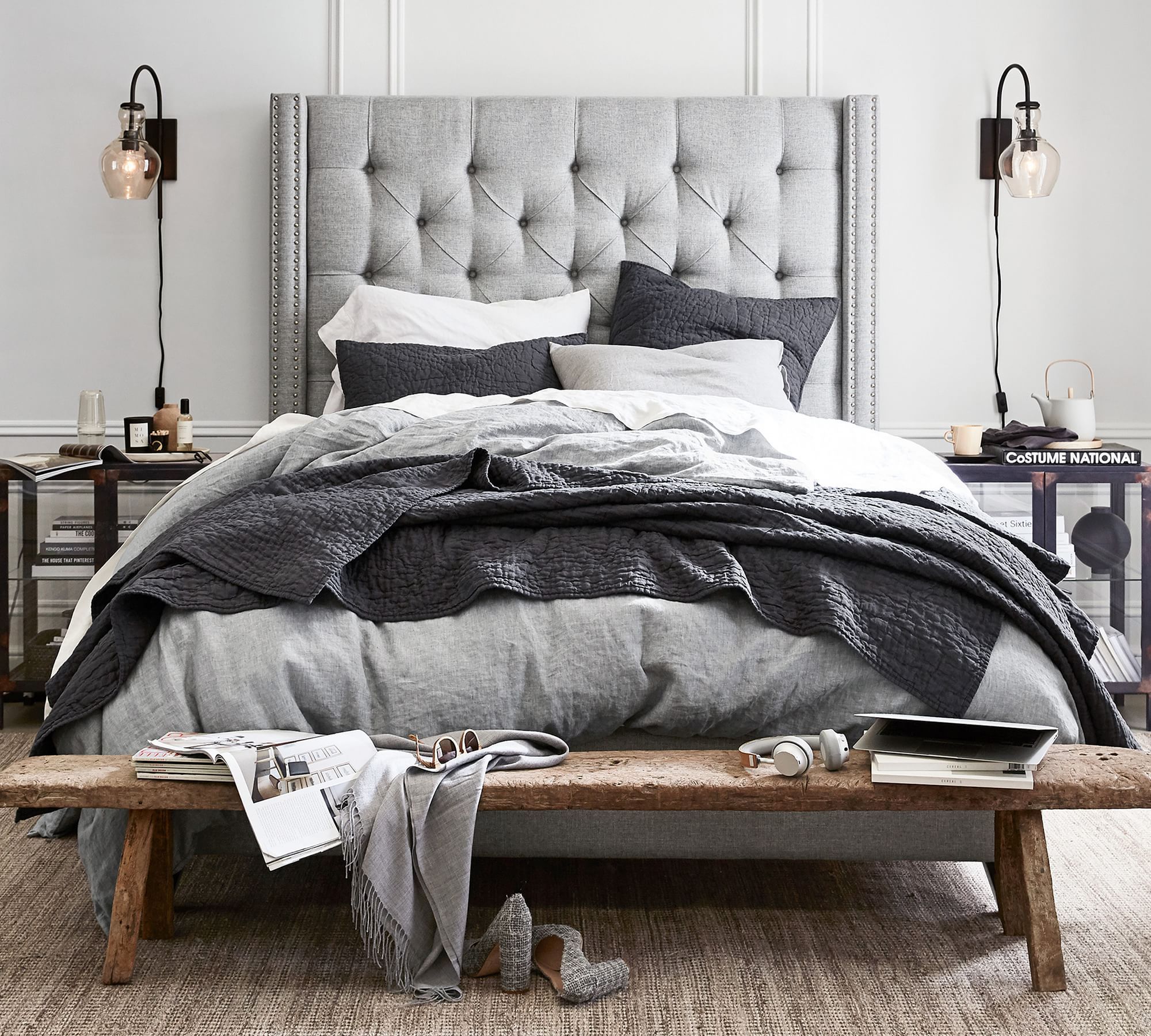 king bed kids bed bedroom furniture custom tufted upholstered bed