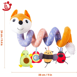 Landau suspendu hochets <span class=keywords><strong>spirale</strong></span> <span class=keywords><strong>poussette</strong></span> renard siège <span class=keywords><strong>jouet</strong></span> doux en peluche bébé éducatif animaux sensoriels berceau Mobile lit <span class=keywords><strong>jouet</strong></span> - Product Image 2