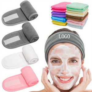 Bandeau de sport marron pour yoga avec bande auto-agrippante réglable pour le visage, le spa, les salons de beauté, le maquillage et la maternité post-partum - Product Image 2