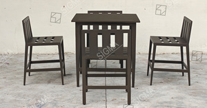 Ensemble de meubles en aluminium antirouille, table et <span class=keywords><strong>chaises</strong></span> pour projet hôtelier, vente en gros - Product Image 5