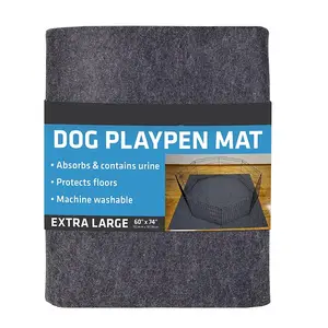 Absorbent Waterproof Non-Slip Dog Playpen Mat Reusable Puppy Pad for Training Housebreaking Crate/Kennel