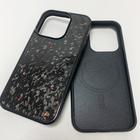 Stock en liquidation, coque de téléphone magnétique en fibre de carbone forgée mince, antichoc, pour iPhone 14 15 16 Pro Max