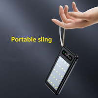 Station d'alimentation portable mini 10000mAh Li-Polymère avec écran LED, 4 câbles intégrés, Type-C USB DC, haute capacité, sortie 10W