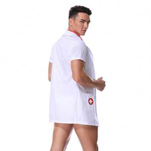 Conjunto de Lencería Erótica para <span class=keywords><strong>Hombre</strong></span>, <span class=keywords><strong>Disfraz</strong></span> de Doctor para Juegos de Rol, Conjunto de Ropa Interior Sexy de Enfermera - Product Image 6