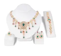 Set Perhiasan Mode Pernikahan, Set Empat Potong Kalung Elegan Personalisasi Berlebihan Lintas Batas