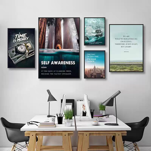 Tableau mural avec citations inspirantes pour le bureau, la salle de sport, décoration murale inspirante, peinture en porcelaine cristalline pour l'inspiration et le <span class=keywords><strong>succès</strong></span> - Product Image 4