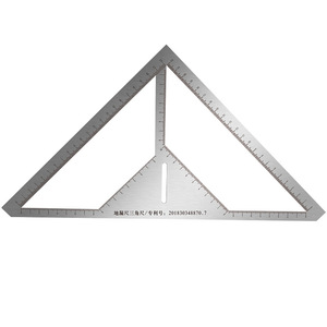Règle de nivellement en acier inoxydable pour drain de sol, outil de modelage de carreaux en céramique, règle triangulaire multifonctionnelle pour le positionnement des trous de maçon - Product Image 1