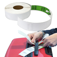 Étiquettes autocollantes personnalisées pour bagages d'avion, imprimées en direct thermique, imperméables, avec logo synthétique, fournie directement par l'usine