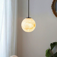 Lampe suspendue nordique de luxe en marbre blanc, lustre de chevet pour chambre principale, design moderne et minimaliste, lampe créative pour bar
