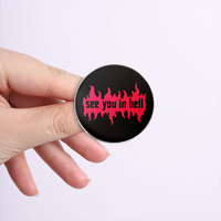 Spedizione Diretta di Badge Rotondi Personalizzati Stampati, Spille Personalizzate con Cartoni Animati, Citazioni Ispiratrici, Figure di Animali e Piante
