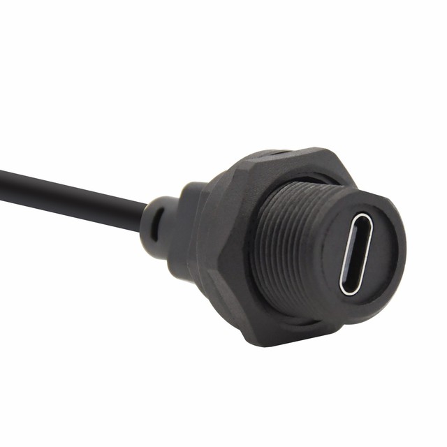 M20 M24 USB 3.0 Type c Micro-USB Panel Mount IP67 Waterproof USB Connector Cable