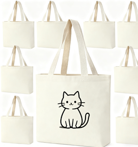 Wholesale customized logo, oversized cotton <b>fabric</b> <b>tote</b> <b>bag</b>, premium natural canvas shopping - Product Image 1