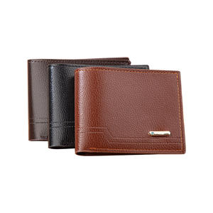 กระเป๋าสตางค์ธุรกิจย้อนยุคความจุขนาดใหญ่สำหรับผู้ชายกระเป๋าสตางค์หลายช่องเปิดปิดความยาวสั้นกระเป๋าใส่บัตรคลิปหนีบเงินจากโรงงานขายส่ง - Product Image 5