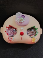 Coque de visage BB3 100% 80% pour collectionneurs de jouets, accessoires pour poupées anime DIY faits à la main, yeux à paillettes, style Noël, yeux 100% aléatoires