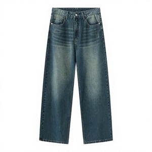 GENERSA SPORTS Jeans de Hombre Estilo Hip Hop, Ligeros y Transpirables, de Mezclilla y Pana, con Cierre de Botones, Cintura Media, Lavado Enzimático, para Otoño - Product Image 1