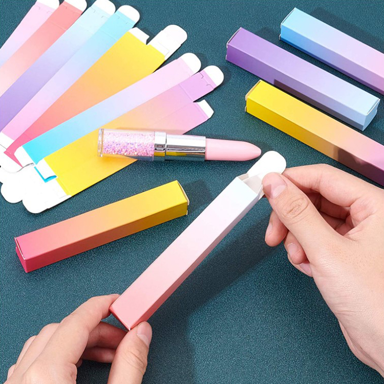 Silver White Empty Lip Gloss Boxes Rectangle Lipstick Perfume Essential Oil Spray Bottle Packaging Boxes