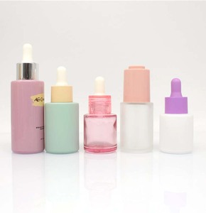 Envase de Vidrio Rosa, Blanco y Azul para Suero de Cuidado de la Piel de Lujo, 20ml, 30ml, 50ml, 100ml, Botella Vacía para Cosméticos, Aceite para la Piel y Cuidado del Cabello, con Gotero - Product Image 6