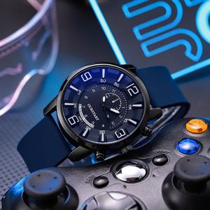 Montres en silicone à quartz pour hommes, logo personnalisé OEM ODM, vente en gros, cadran en verre, boucle à fermoir, boîtier en alliage - Product Image 6
