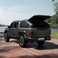 Hardtop de camionnette tout-terrain en alliage d'aluminium à charnières pour Kia Tasman Pickup 4x4, avec porte-bagages de toit et système de verrouillage robuste pour benne de camionnette