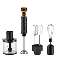 Mixeur plongeant électrique portable 4-en-1 avec variateur de vitesse et ensemble de mixeurs pour smoothies, idéal pour la cuisine domestique