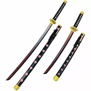 Sauron Zoro Japanese Anime Swords Medieval Wooden Toy Swords Samurai Cosplay Katana Toys for Sale 75cm