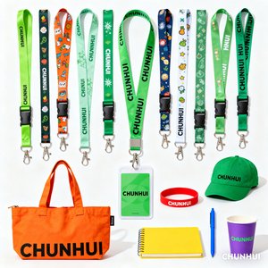 Tùy chỉnh thân thiện với môi hướng dương ID chủ thẻ cổ Keychain Polyester dây kim loại móc VIP làm việc an toàn ly khai số lượng lớn tùy chỉnh - Product Image 1
