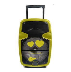 M Chất lượng cao chuyên nghiệp BT loa siêu trầm Xe đẩy loa 80W 15-inch ngoài trời DJ karaoke loa với RGB LED chiếu sáng - Product Image 6