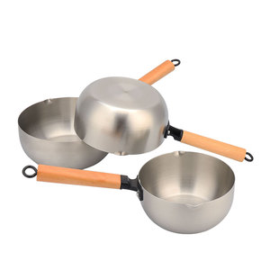 Nồi Yukihira Truyền Thống Nhật Bản Nồi Nồi Sữa Bằng Thép Không Gỉ Nồi Có Tay Cầm Bằng Gỗ - Product Image 6