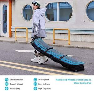 Échantillon gratuit, prix bas, sac de snowboard imperméable entièrement rembourré, sac de ski réglable de grande taille, logo personnalisé, grande capacité - Product Image 2