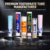 Tube d'emballage de dentifrice en aluminium et plastique avec logo personnalisé, capuchon à vis imprimé UV, 12,7-35 mm, conteneur pour soins bucco-dentaires