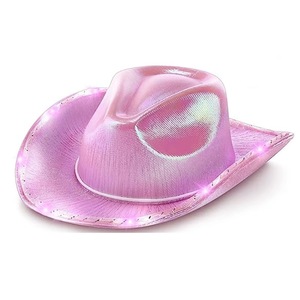 Nhà Máy Bán buôn LED nhấp nháy ánh sáng lên mũ cao bồi lễ hội Giáng sinh bên mũ cosplay nhân vật trang phục mũ - Product Image 5