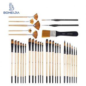 Nouvel ensemble de 32 pinceaux miniatures de précision pour gouache, acrylique, huile et aquarelle – Meilleures ventes pour artistes - Product Image 1
