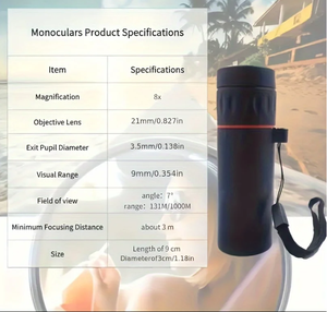 Télescope monoculaire HD 2000X25, portable compact pour les voyages, la randonnée, la pêche, le camping, l'observation des étoiles, les concerts et l'observation des oiseaux - Product Image 5