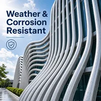 Profils en aluminium courbés anodisés pour l'architecture |   Tuyaux et canaux courbés sur mesure pour façades