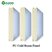 Panneaux sandwich modernes en PU 50-200 mm, panneaux d'isolation écologiques ignifuges pour murs et plafonds de chambres froides