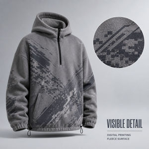 Sudadera con Capucha Gris de Felpa para Hombre, Corte Regular, Ropa Urbana, Prenda de Invierno - Product Image 2